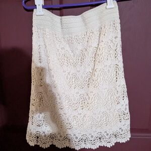 Cato Cream Lace Mini Skirt